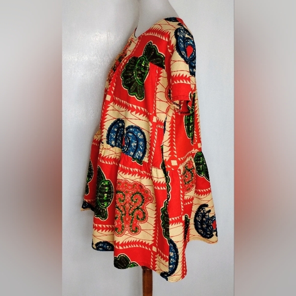 GRASS FIELDS AFRICAN COTTON DRESS NWOT - Picture 6 of 8